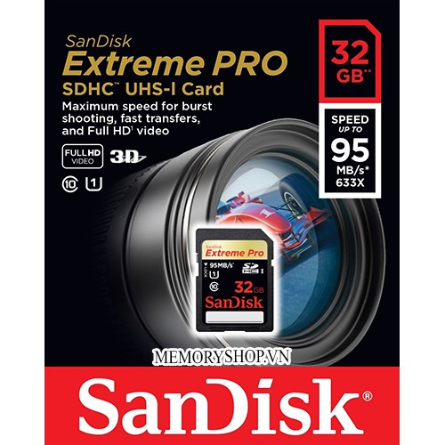sandisk extreme pro sd hd 95mb 633x 32gb
